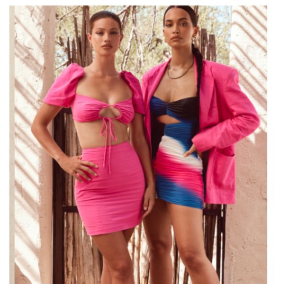 HOUSEOFCB - SASKIA' MULTICOLOUR CUT OUT MINI DRESS - Picture 6 of 6